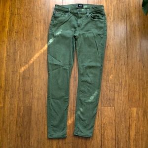 Hudson army green skinny jeans